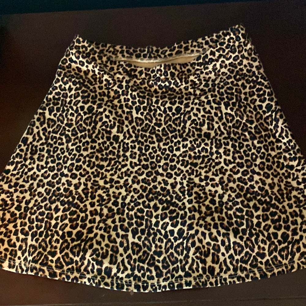 Girls Leopard Cheetah Print Skirt Size Large
